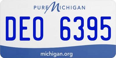 MI license plate DEO6395