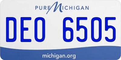 MI license plate DEO6505