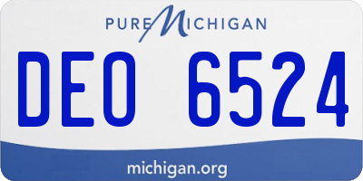 MI license plate DEO6524