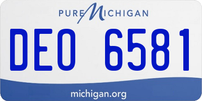 MI license plate DEO6581