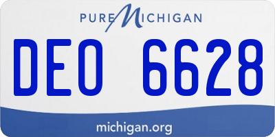 MI license plate DEO6628