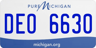 MI license plate DEO6630