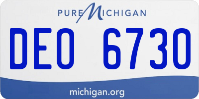MI license plate DEO6730