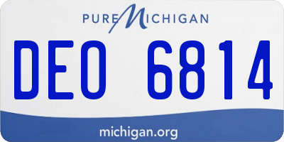 MI license plate DEO6814