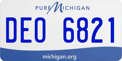 MI license plate DEO6821