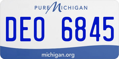 MI license plate DEO6845