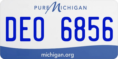 MI license plate DEO6856