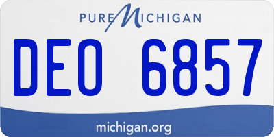 MI license plate DEO6857