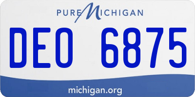 MI license plate DEO6875