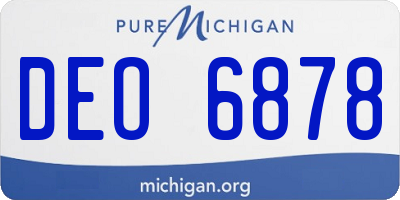 MI license plate DEO6878