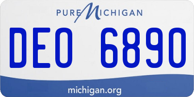 MI license plate DEO6890