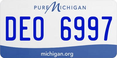 MI license plate DEO6997