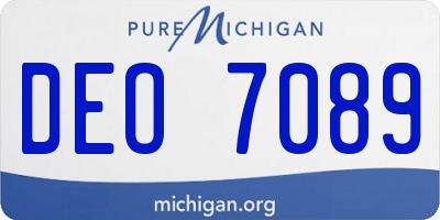 MI license plate DEO7089