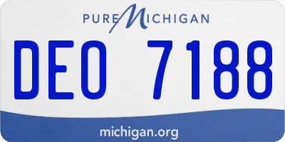 MI license plate DEO7188