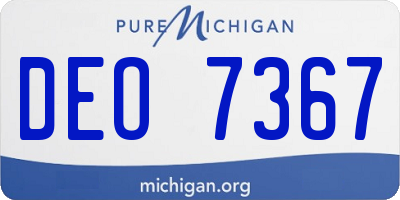 MI license plate DEO7367