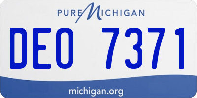 MI license plate DEO7371