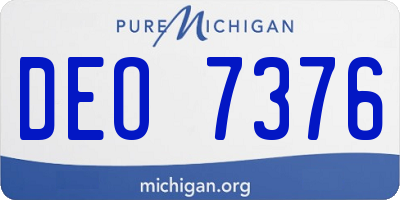MI license plate DEO7376