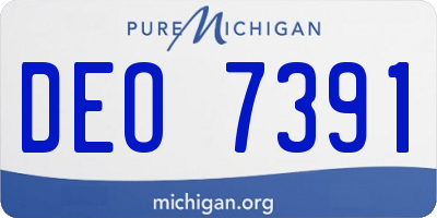 MI license plate DEO7391