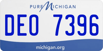 MI license plate DEO7396