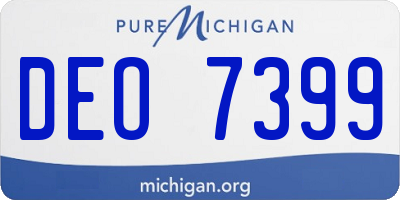 MI license plate DEO7399