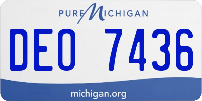 MI license plate DEO7436