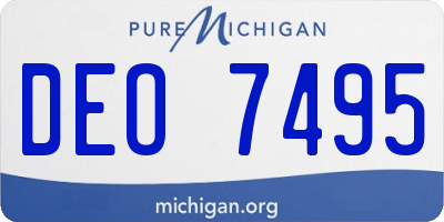 MI license plate DEO7495