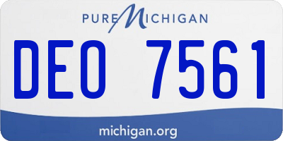 MI license plate DEO7561