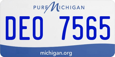 MI license plate DEO7565