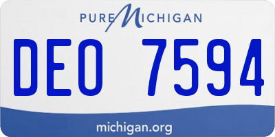 MI license plate DEO7594