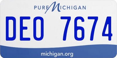 MI license plate DEO7674