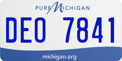 MI license plate DEO7841