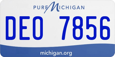 MI license plate DEO7856