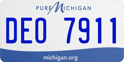 MI license plate DEO7911