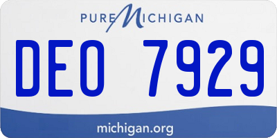 MI license plate DEO7929