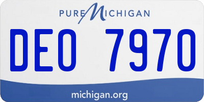 MI license plate DEO7970