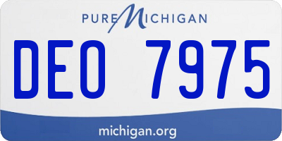 MI license plate DEO7975