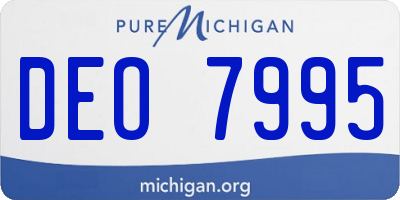 MI license plate DEO7995