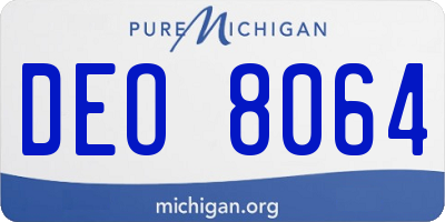 MI license plate DEO8064