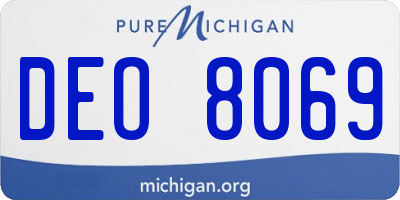 MI license plate DEO8069