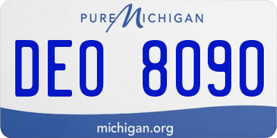 MI license plate DEO8090