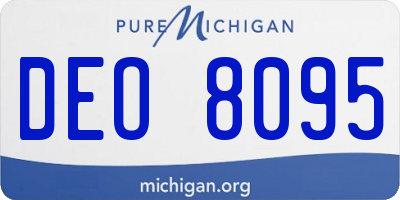 MI license plate DEO8095