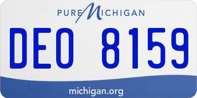 MI license plate DEO8159