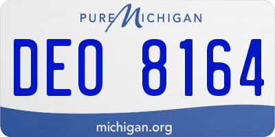 MI license plate DEO8164
