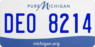 MI license plate DEO8214