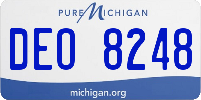 MI license plate DEO8248