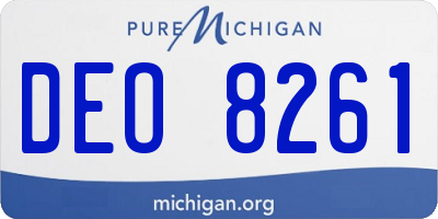 MI license plate DEO8261