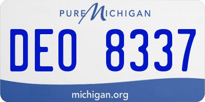MI license plate DEO8337