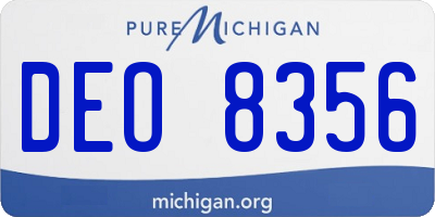 MI license plate DEO8356
