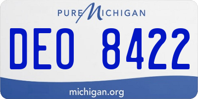 MI license plate DEO8422
