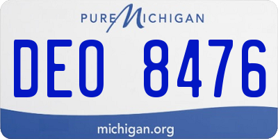 MI license plate DEO8476